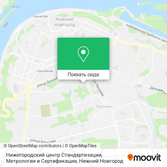 Карта Нижегородский центр Стандартизации, Метрологии и Сертификации