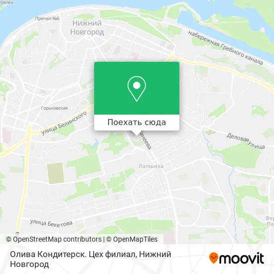 Карта Олива Кондитерск. Цех филиал