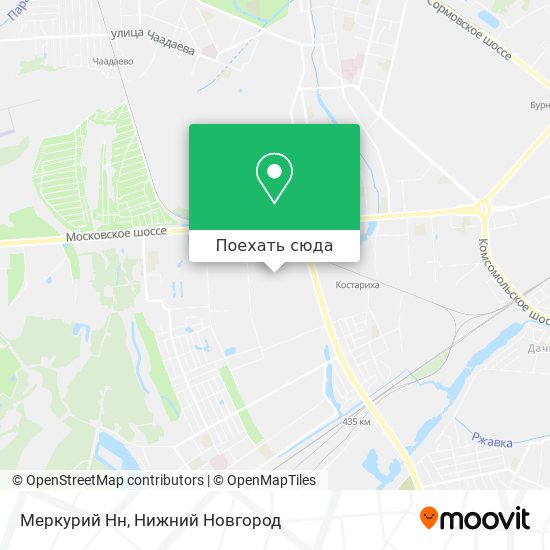 Карта Меркурий Нн