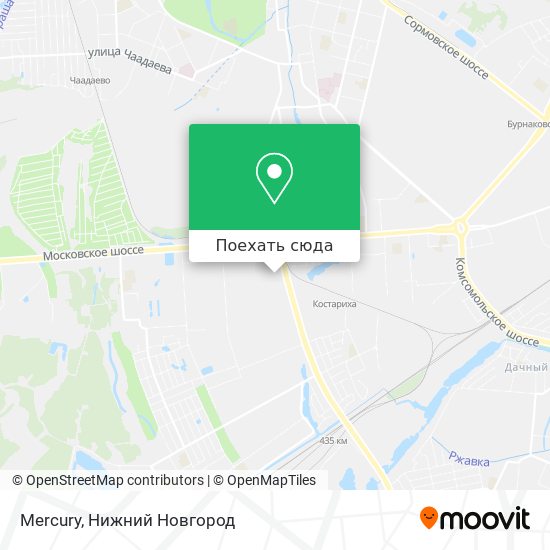 Карта Mercury
