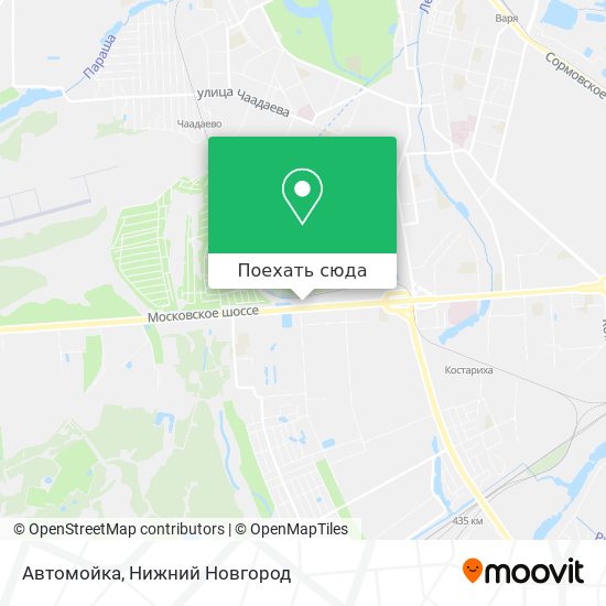 Карта Автомойка