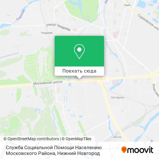 Карта Служба Социальной Помощи Населению Московского Района