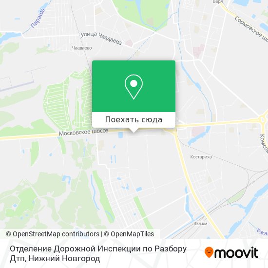 Карта Отделение Дорожной Инспекции по Разбору Дтп