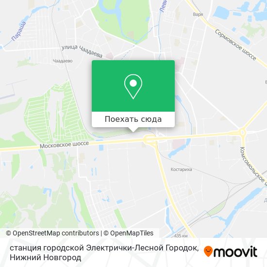 Карта станция городской Электрички-Лесной Городок
