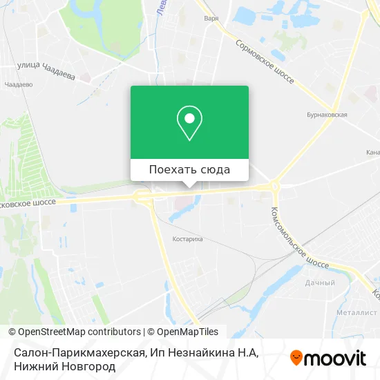 Карта Салон-Парикмахерская, Ип Незнайкина Н.А