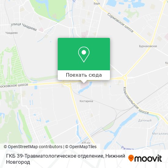 Карта ГКБ 39-Травматологическое отделение