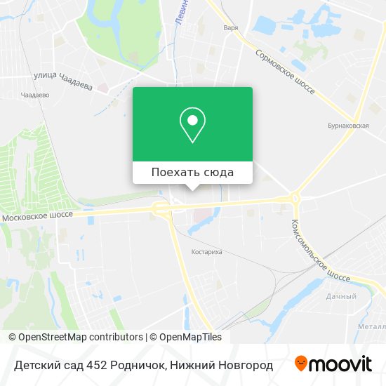 Карта Детский сад 452 Родничок