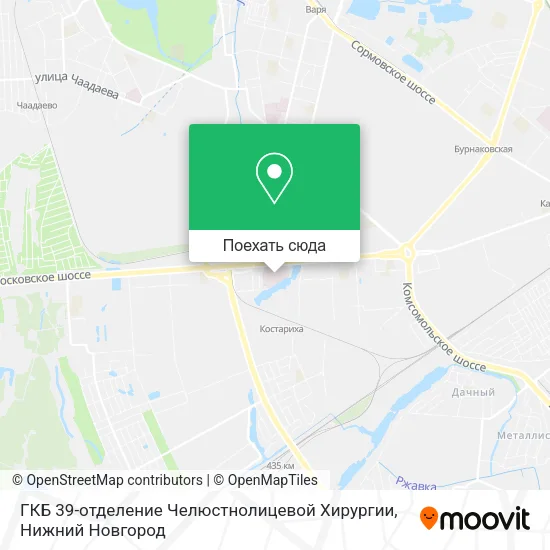 Карта ГКБ 39-отделение Челюстнолицевой Хирургии