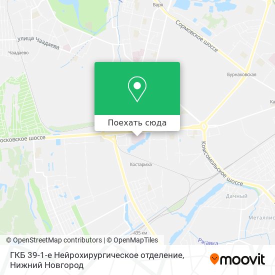 Карта ГКБ 39-1-е Нейрохирургическое отделение