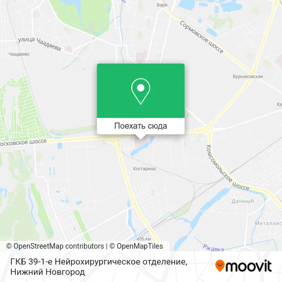 Карта ГКБ 39-1-е Нейрохирургическое отделение