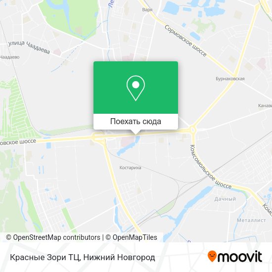 Карта Красные Зори ТЦ