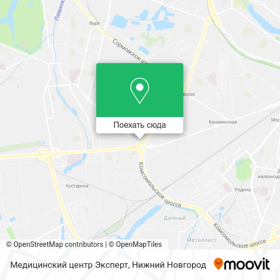 Карта Медицинский центр Эксперт