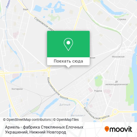 Карта Ариель - фабрика Стеклянных Елочных Украшений