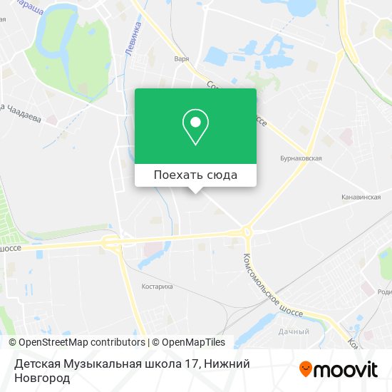 Карта Детская Музыкальная школа 17