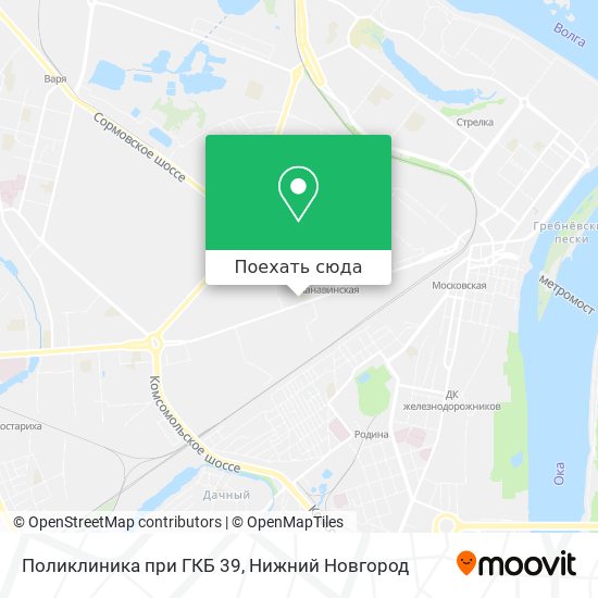 Карта Поликлиника при ГКБ 39