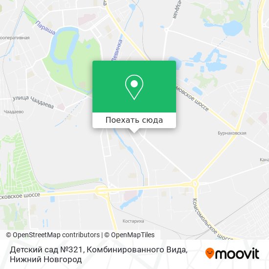 Карта Детский сад №321, Комбинированного Вида
