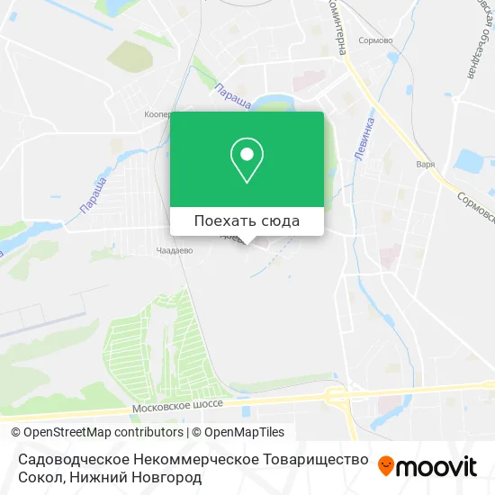 Карта Садоводческое Некоммерческое Товарищество Сокол