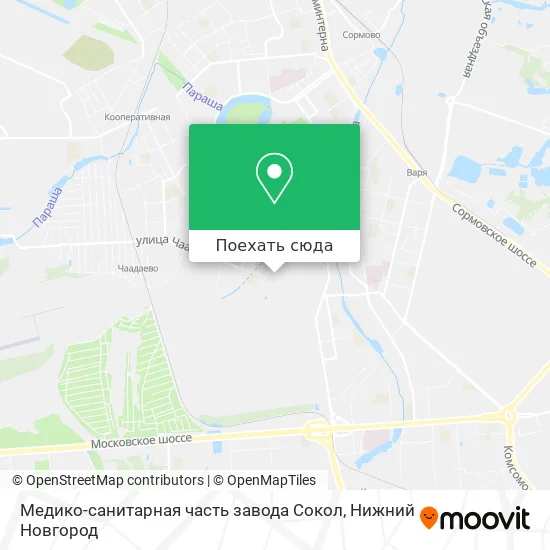 Карта Медико-санитарная часть завода Сокол