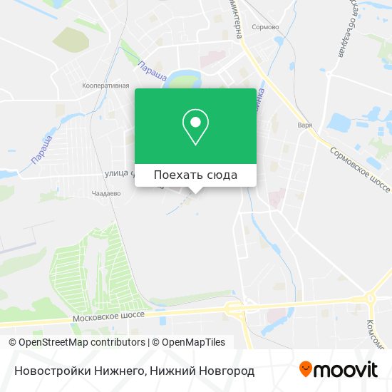 Карта Новостройки Нижнего