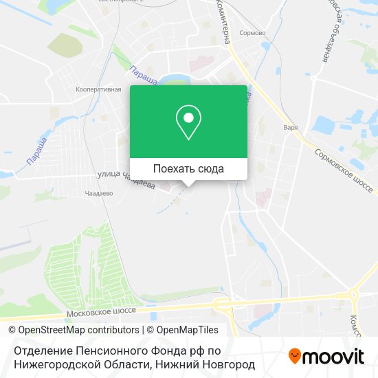 Карта Отделение Пенсионного Фонда рф по Нижегородской Области