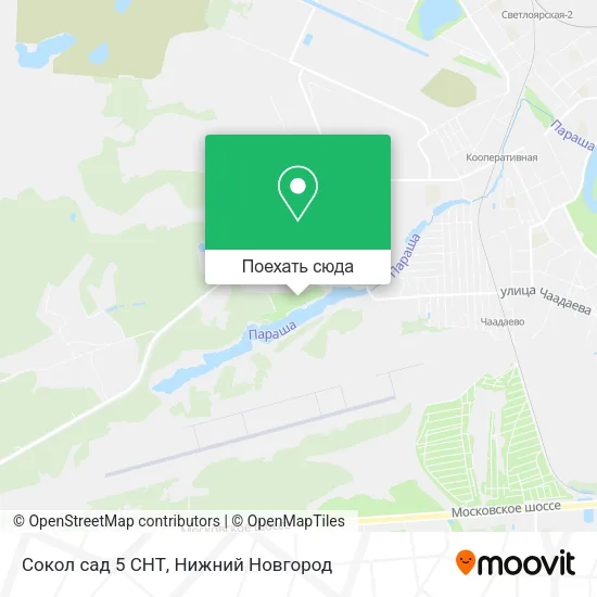 Карта Сокол сад 5 СНТ