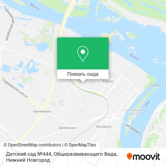 Карта Детский сад №444, Общеразвивающего Вида