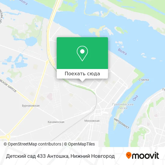 Карта Детский сад 433 Антошка