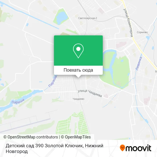 Карта Детский сад 390 Золотой Ключик