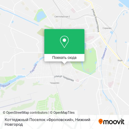 Карта Коттеджный Поселок «Фроловский»