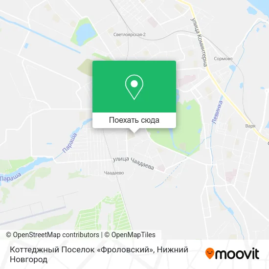 Карта Коттеджный Поселок «Фроловский»