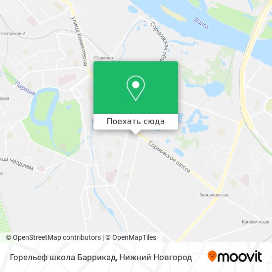 Карта Горельеф школа Баррикад