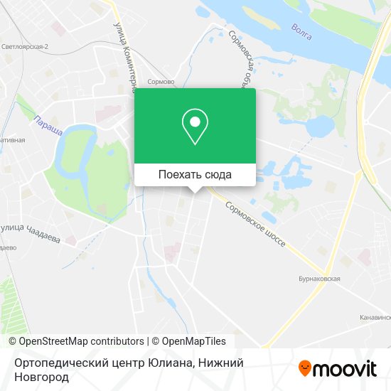 Карта Ортопедический центр Юлиана