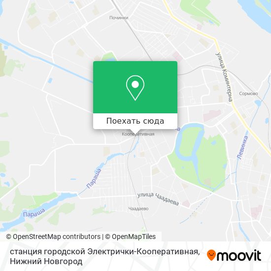 Карта станция городской Электрички-Кооперативная