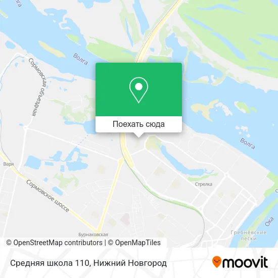 Карта Средняя школа 110