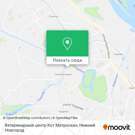 Карта Ветеринарный центр Кот Матроскин