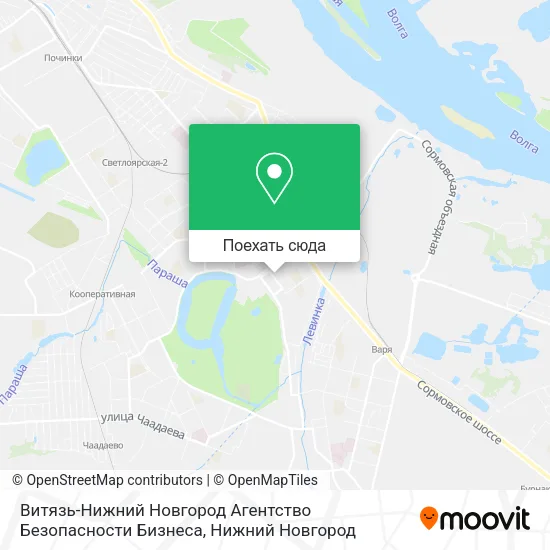 Карта Витязь-Нижний Новгород Агентство Безопасности Бизнеса
