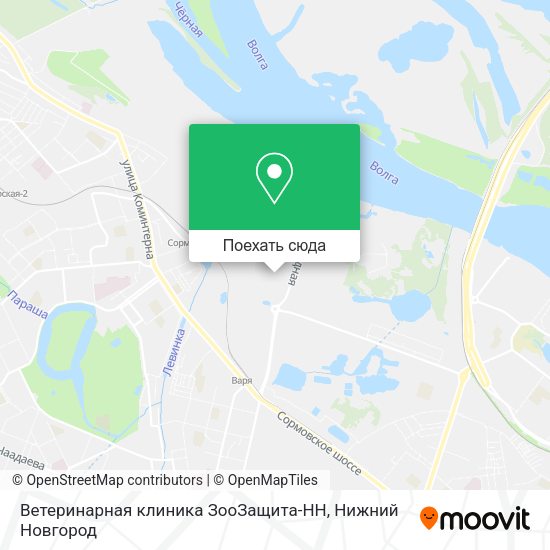 Карта Ветеринарная клиника ЗооЗащита-НН
