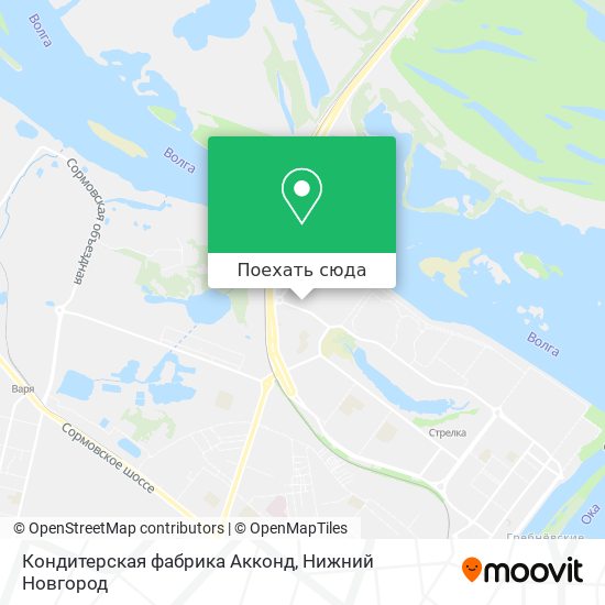 Карта Кондитерская фабрика Акконд