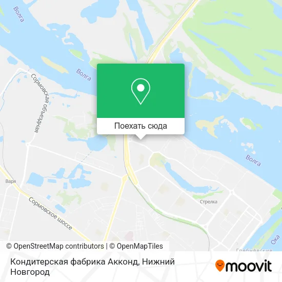 Карта Кондитерская фабрика Акконд