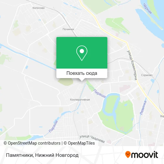 Карта Памятники