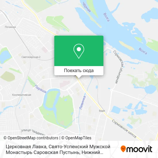 Карта Церковная Лавка, Свято-Успенский Мужской Монастырь Саровская Пустынь