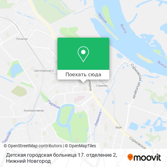 Карта Детская городская больница 17. отделение 2