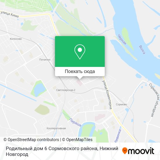 Карта Родильный дом 6 Сормовского района