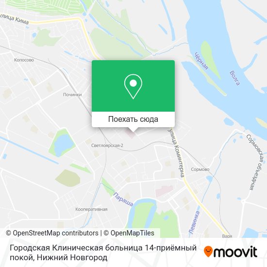 Карта Городская Клиническая больница 14-приёмный покой
