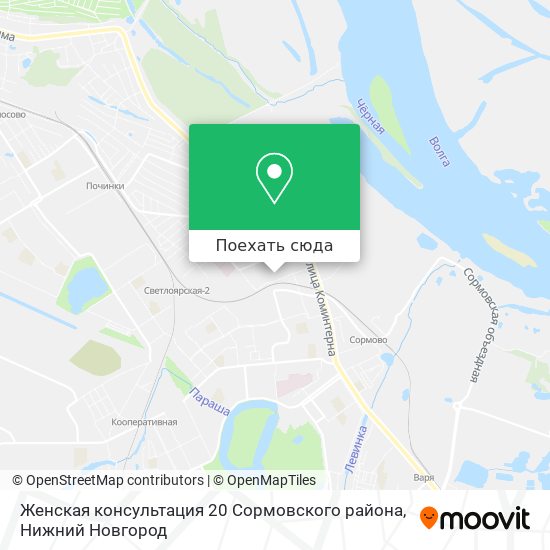 Карта Женская консультация 20 Сормовского района