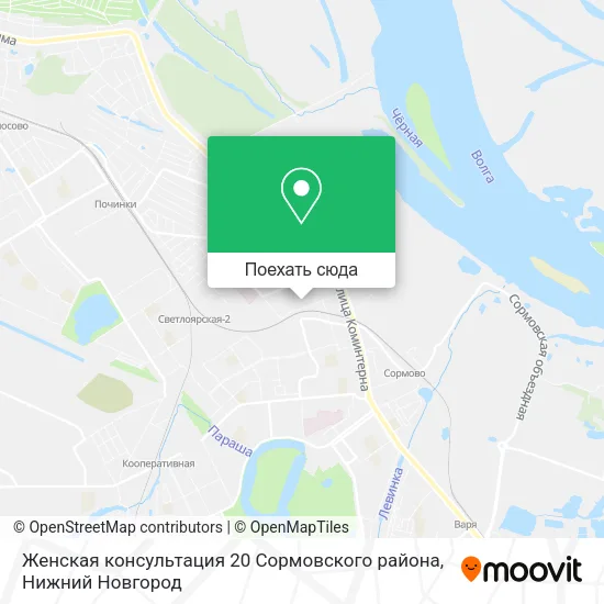 Карта Женская консультация 20 Сормовского района