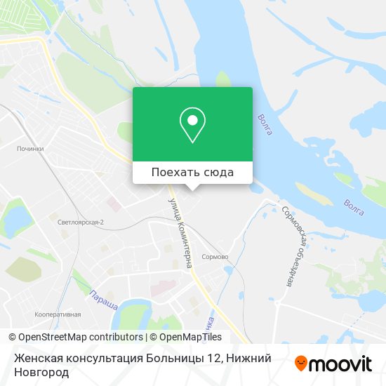 Карта Женская консультация Больницы 12