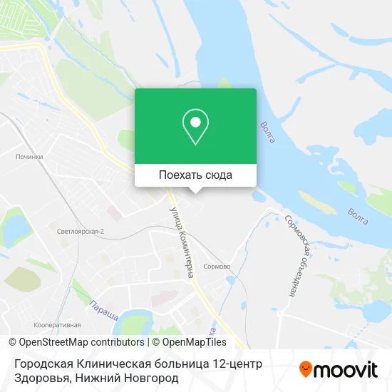 Карта Городская Клиническая больница 12-центр Здоровья