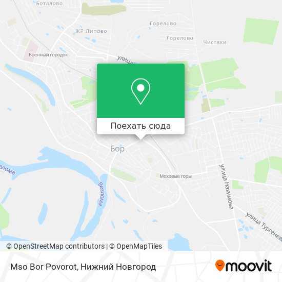 Карта Mso Bor Povorot
