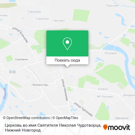 Карта Церковь во имя Святителя Николая Чудотворца